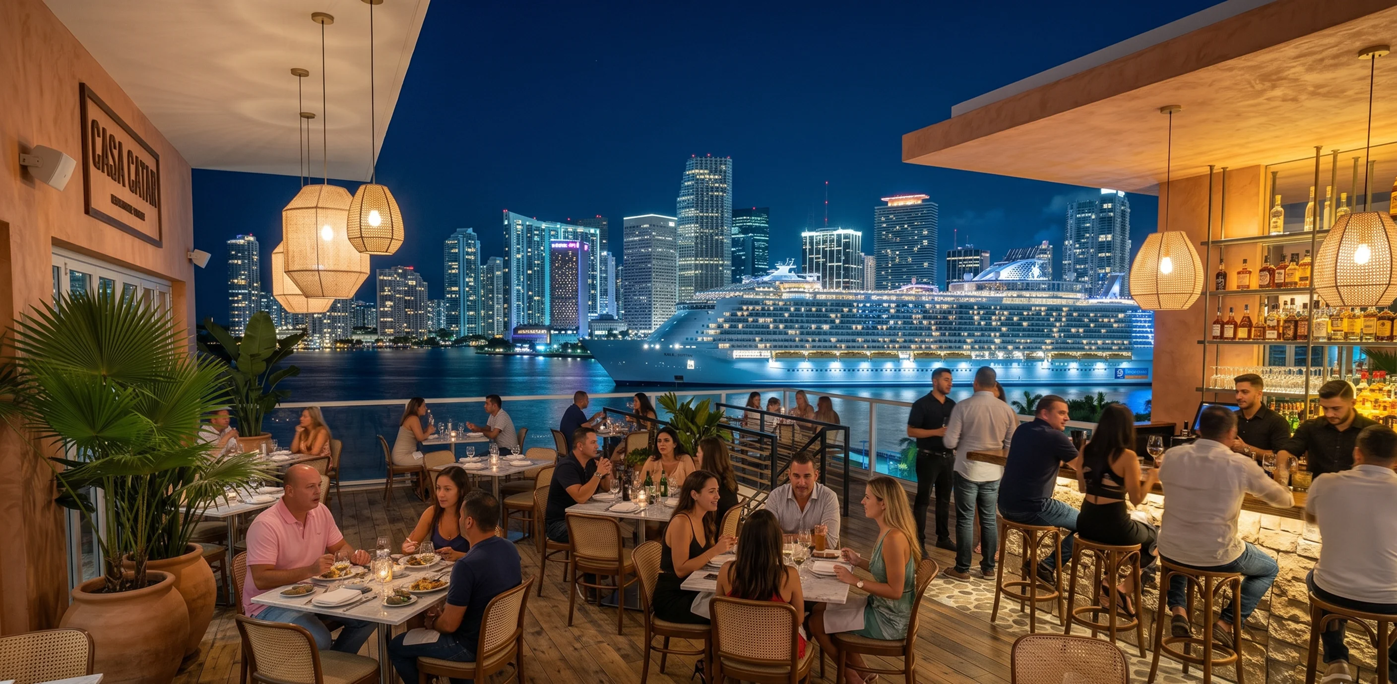 Restaurante en Miami con ambiente acogedor y mesas bien presentadas — directorio para dueños de restaurantes que quieren atraer más clientes en Miami